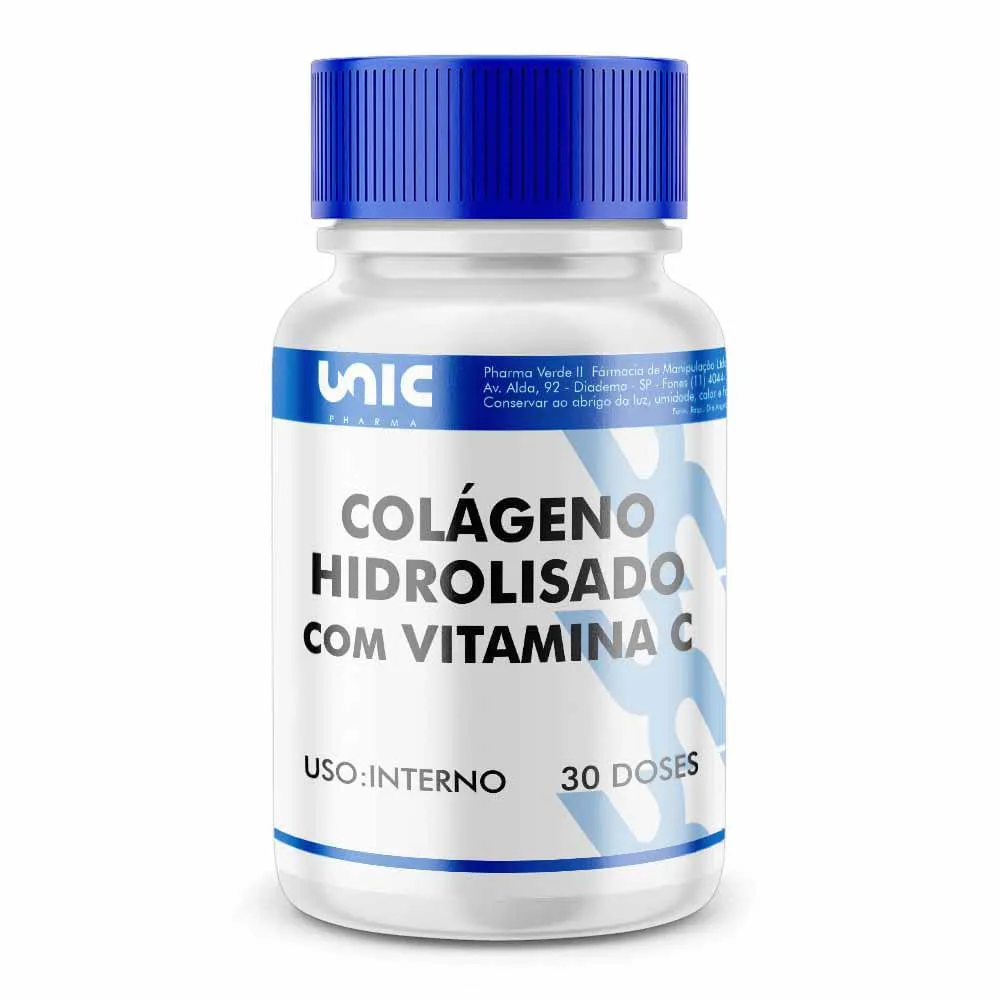 COLáGENO HIDROLISADO 500MG COM VIT C 300MG 30 DOSES
