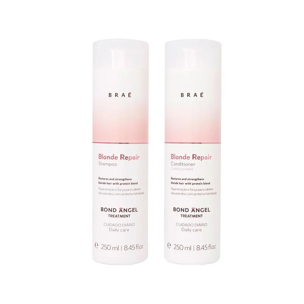 Kit Braé Blonde Repair - Shampoo 250ml + Condicionador 250ml