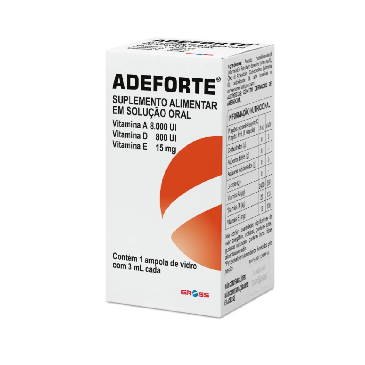 Polivitamínico Adeforte 8.000UI 1 ampola de 3ml