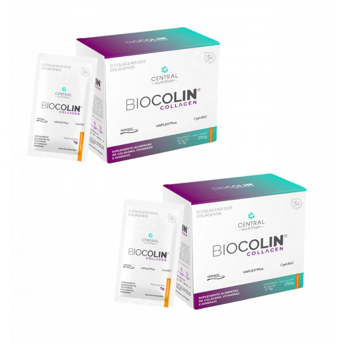 2X BIOCOLIN COLLAGEN- CENTRAL NUTRITION- TANGERINA 30 SACHêS
