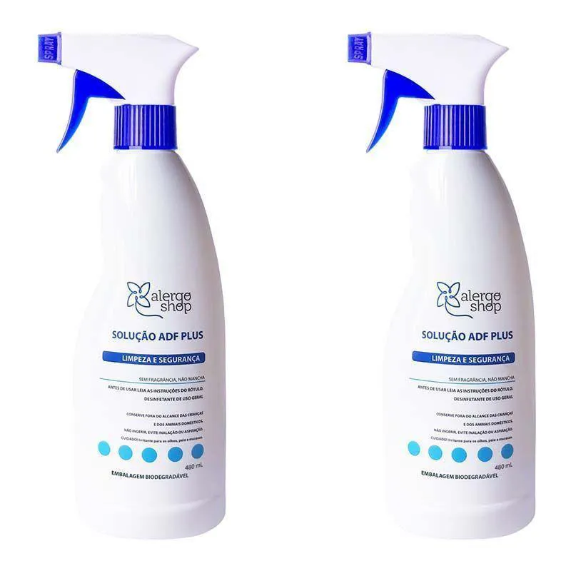 KIT 2 SOLUçãO ANTIáCAROS ADF PLUS ALERGOSHOP 480ML