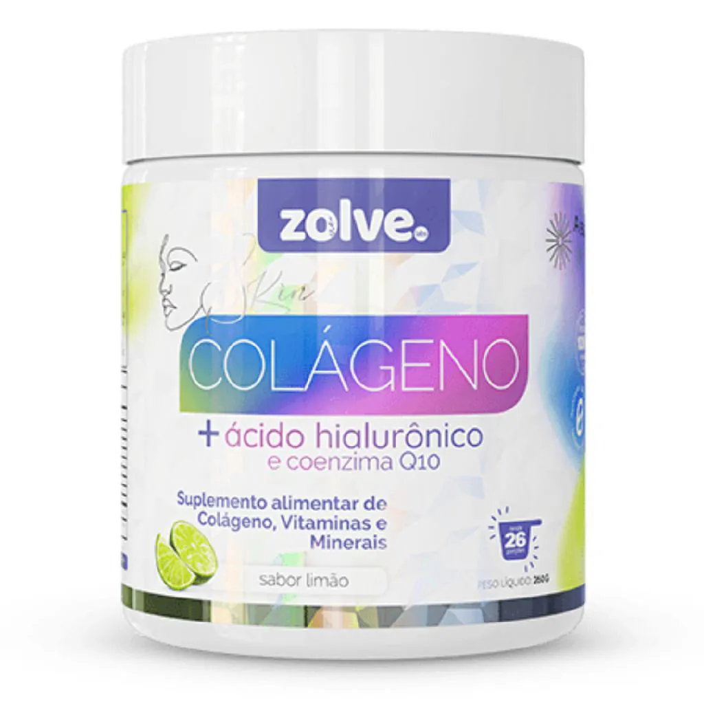 ZOLVE SKIN COLáGENO TIPO I - 1 POTE SABOR LIMÃO - SUPLEMENTO