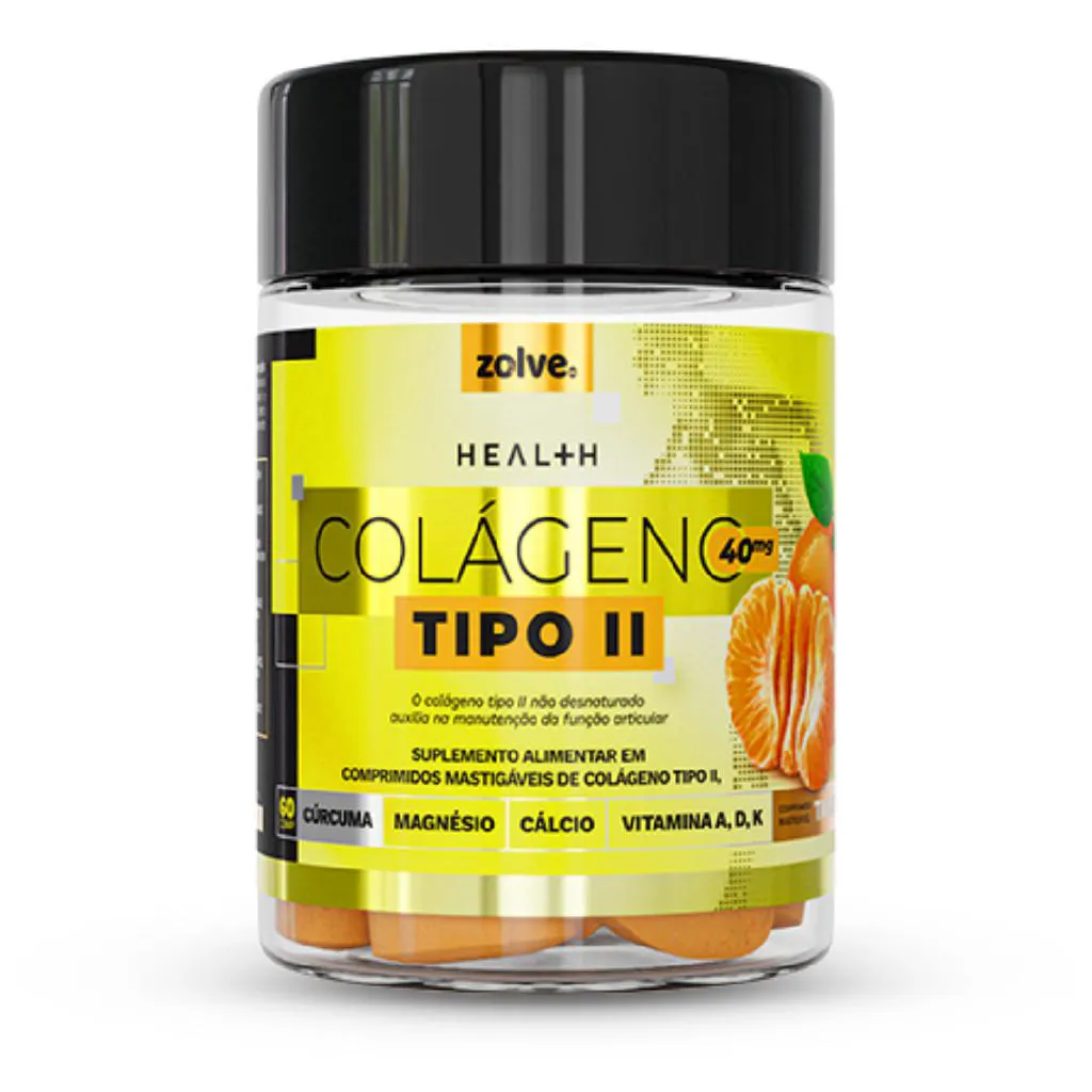 ZOLVE COLáGENO TIPO II - 1 POTE- SUPLEMENTO VITAMINA MASTIGáVEL