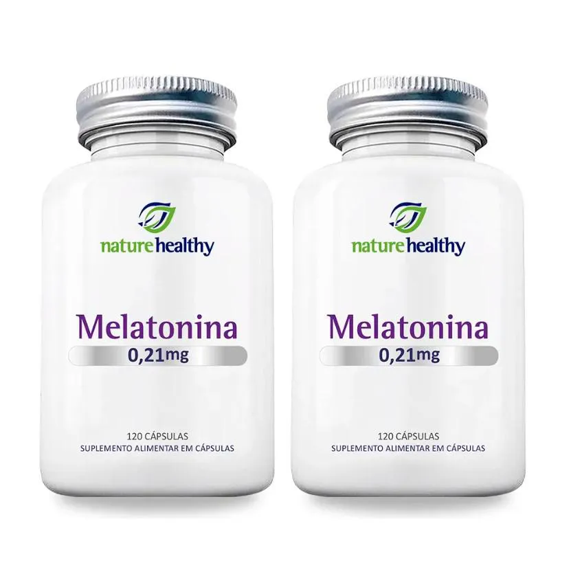 KIT c/ 2 MELATONINA 210MCG NATURE HEALTHY 120 CÁPSULAS