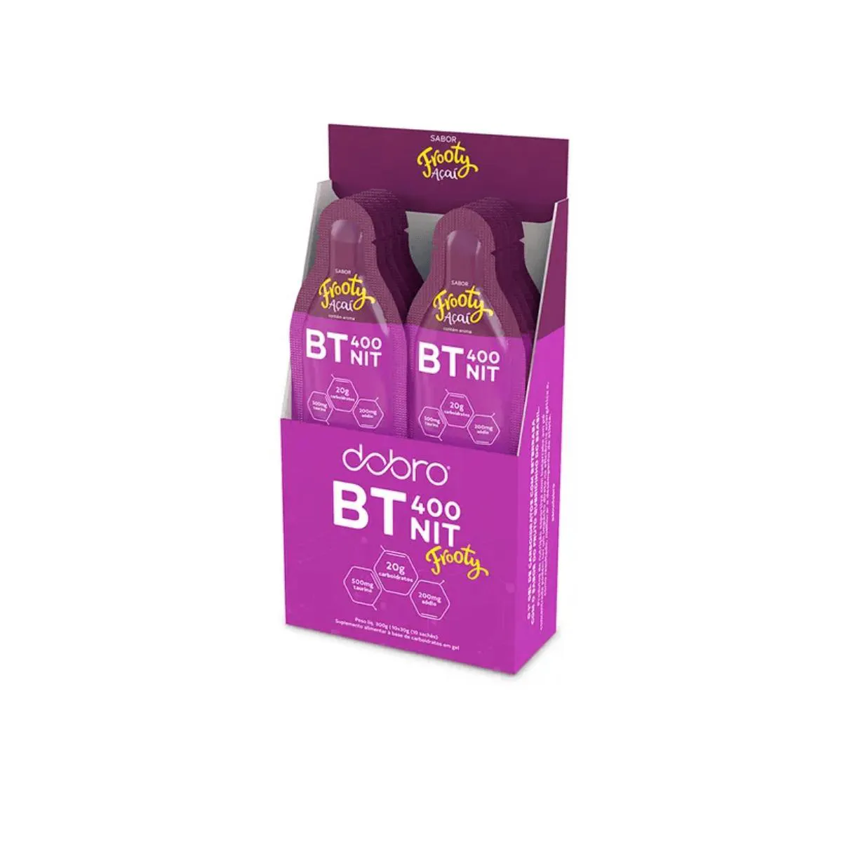 BT 400 NITRATO GEL CAIXA 10 UND CARBOIDRATOS DOBRO Frooty Açaí