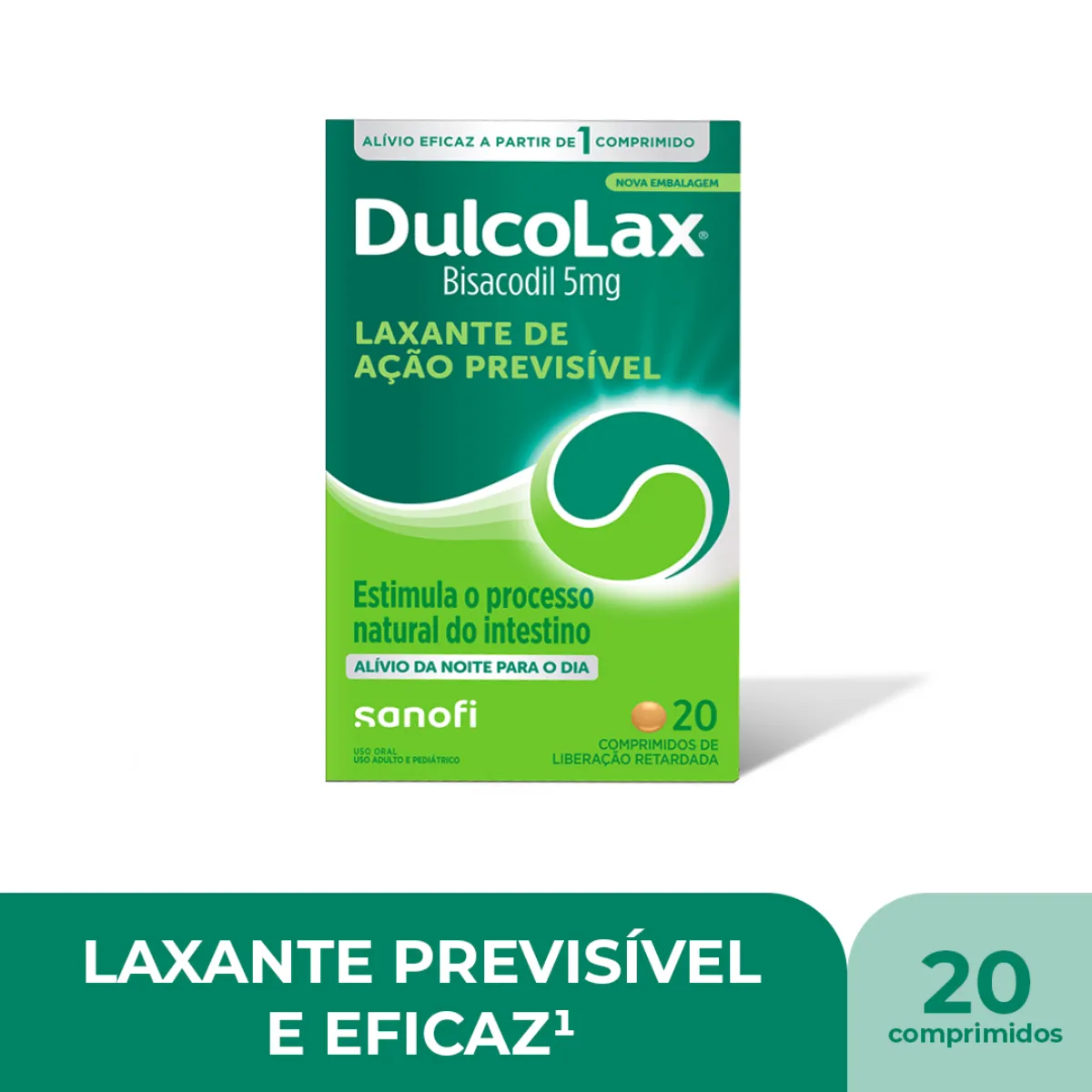 Dulcolax 5mg com 20 drágeas - Preço e para que serve | Drogasil