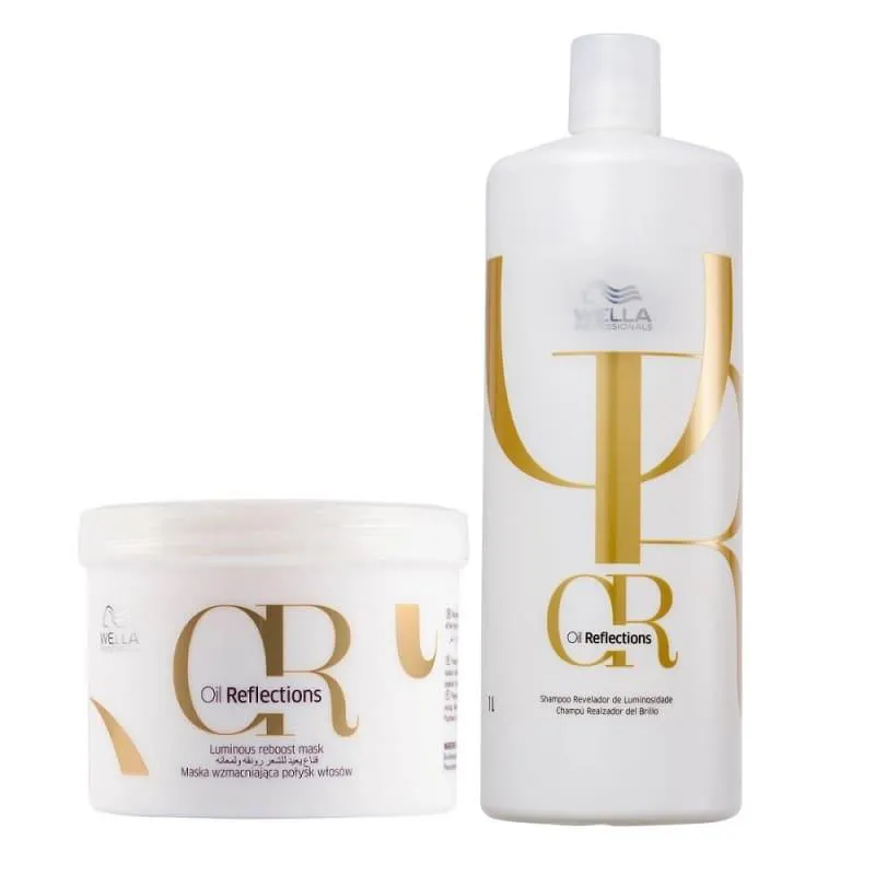 KIT WELLA PROFESSIONALS OIL REFLECTIONS LUMINOUS SHAMPOO & MáSCARA DUO (2 PRODUTOS).