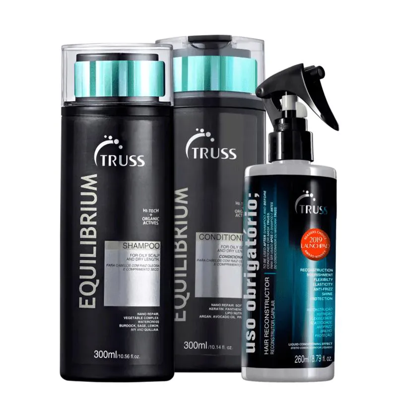 KIT TRUSS SHAMPOO, CONDICIONADOR E USO OBRIGATóRIO