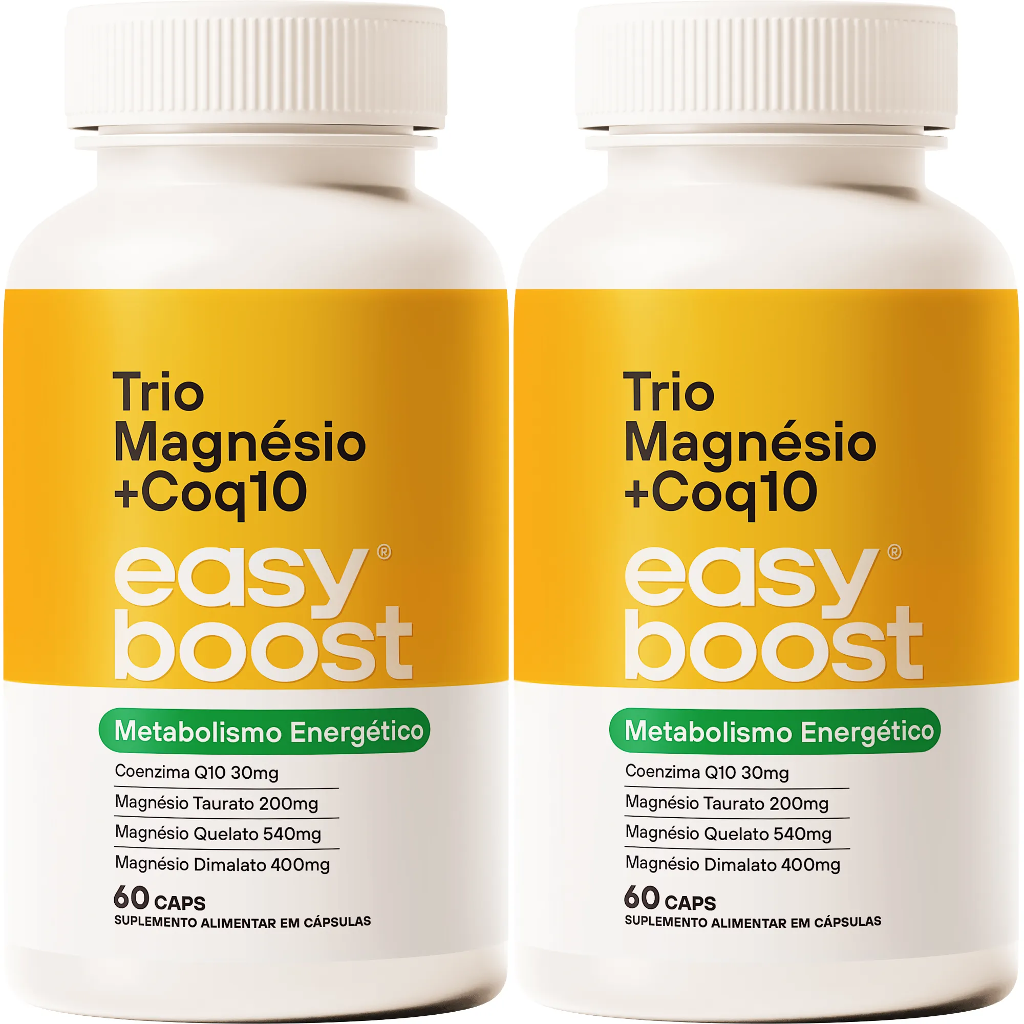 Magnésio Dimalato Quelato Taurato Q10 Easyboost 120 Caps Kit