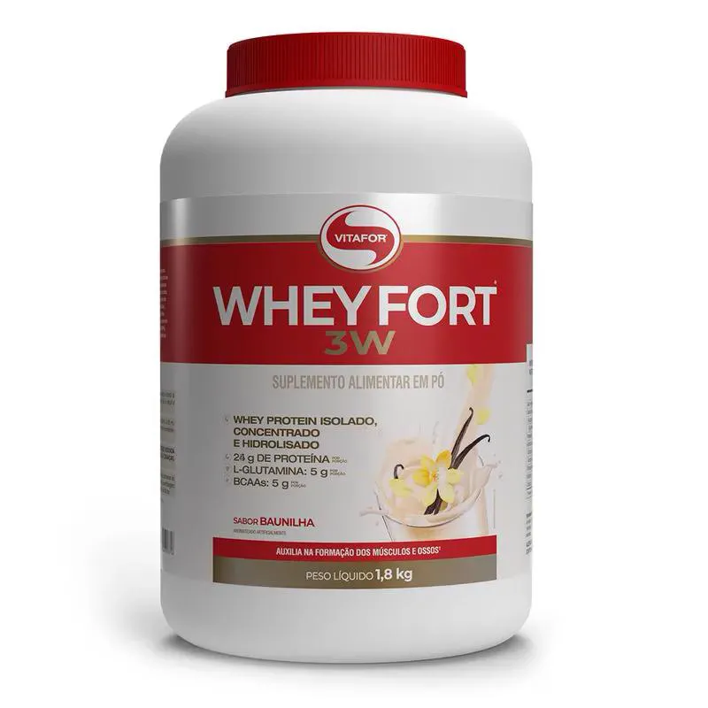 WHEY FORT 3W POTE 1800G BAUNILHA