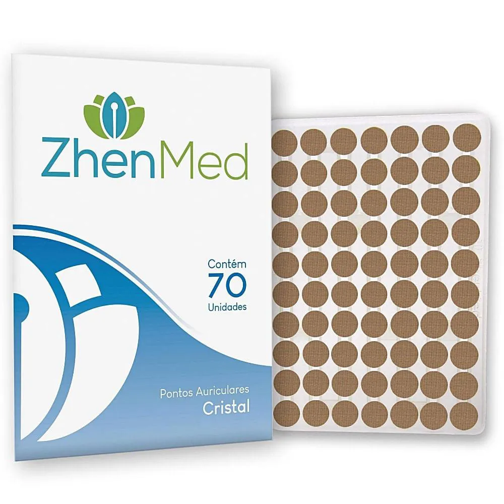 PLACA ACUPUNTURA ZHENMED CRISTAL MICROPORE REDONDO - 70 UNIDADES