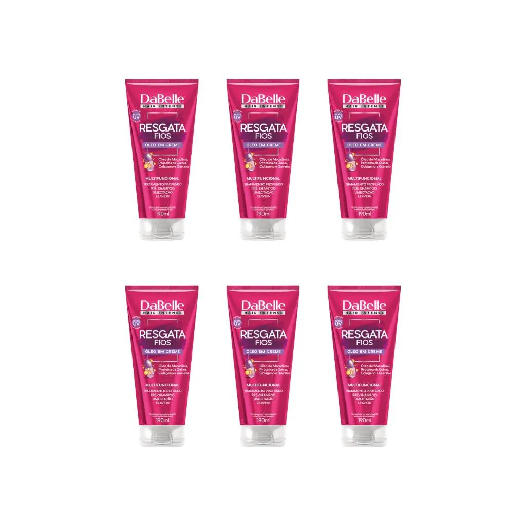 OLEO CAPILAR CREME DABELLE 190ML RESGATA FIOS-KIT C/6UN