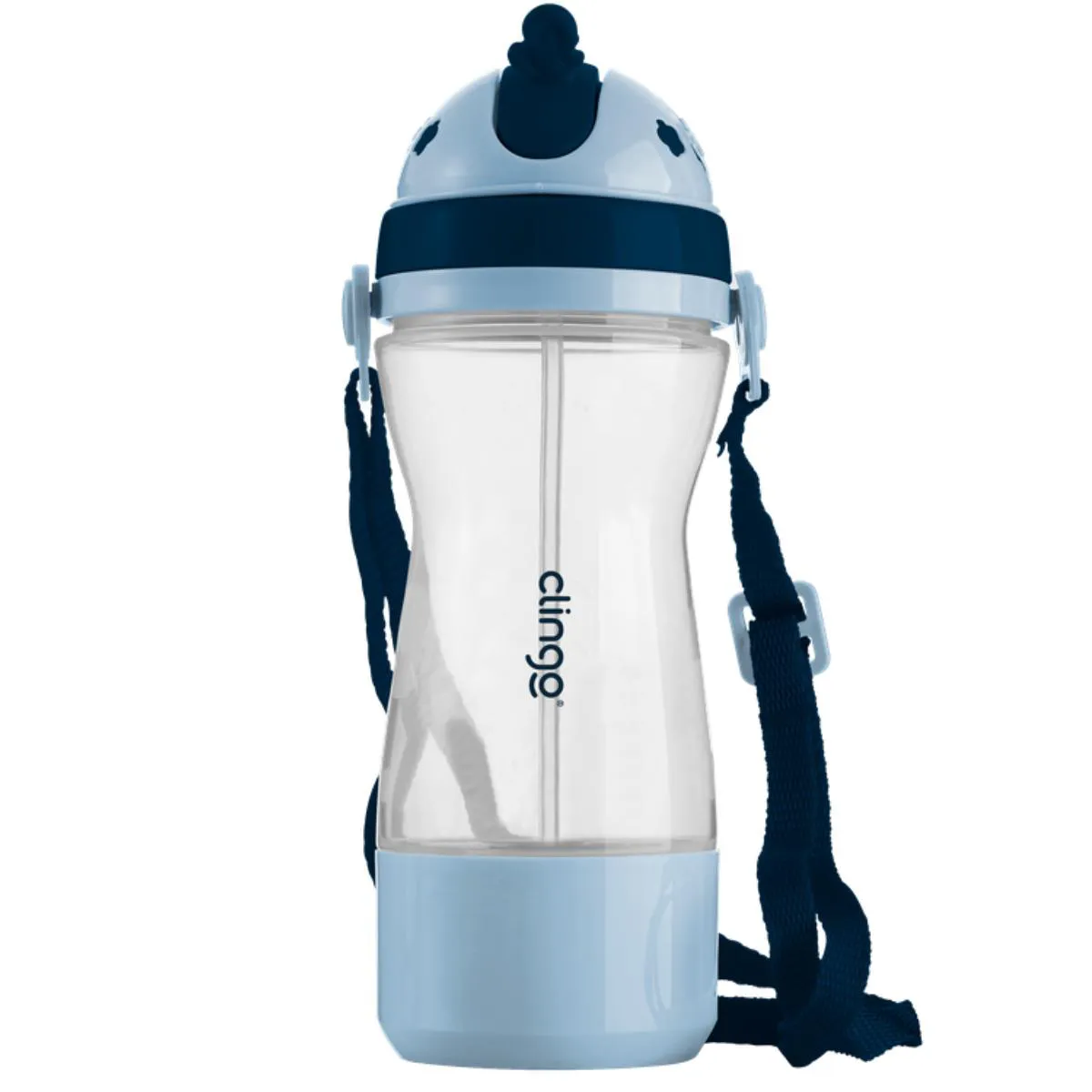 GARRAFA INFANTIL COM PORTA BISCOITO AZUL GARRAFINHA COLORS MARINHO