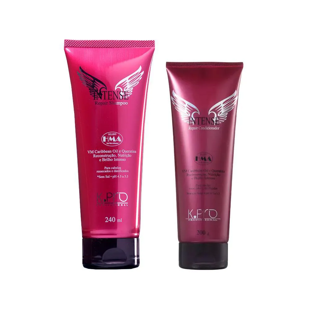 KIT K-PRO PROFISSIONAL INTENSE REPAIR - SHAMPOO 240ML + CONDICIONADOR 200G