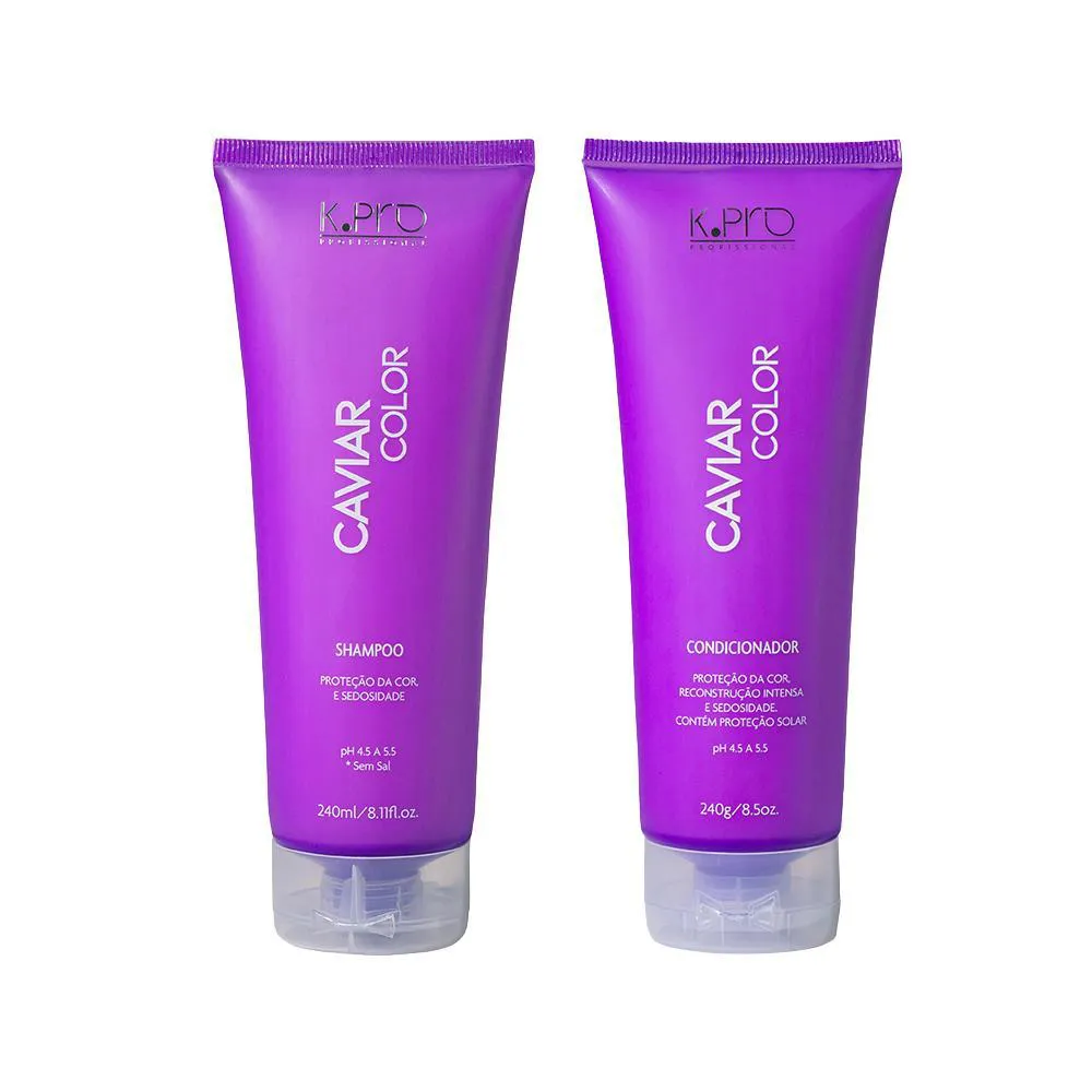 KIT K-PRO PROFISSIONAL CAVIAR - SHAMPOO 240ML + CONDICIONADOR 240G
