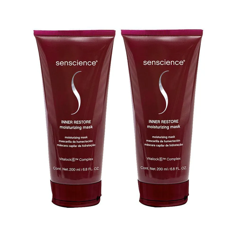 KIT SENSCIENCE INNER RESTORE MOISTURIZING - MáSCARA DE HIDRATAçãO 200 ML - 2 UNIDADES