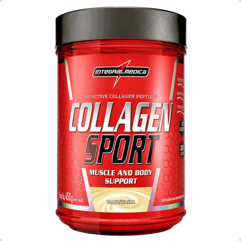 COLLAGEN SPORT BODY BALANCE BIOACTIVE 450G INTEGRALMEDICA Baunilha