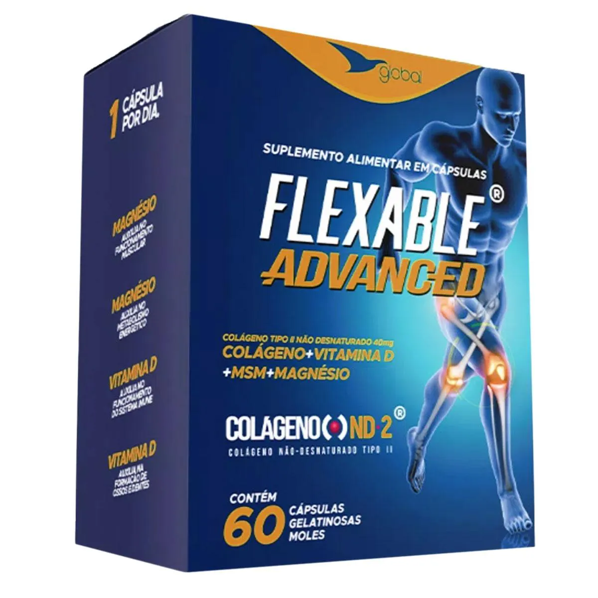 COLáGENO TIPO 2 FLEXABLE ADVANCED GLOBAL 60 CáPSULAS