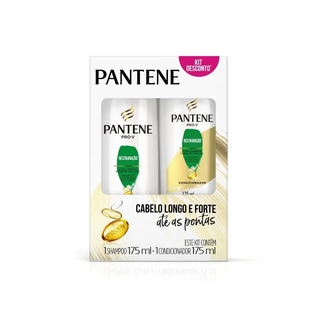 KIT SHAMPOO + CONDICIONADOR PANTENE RESTAURAçãO 175ML