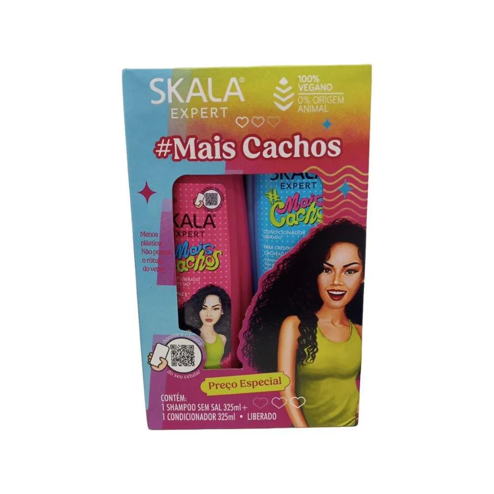 KIT SHAMPOO + CONDICIONADOR SKALA MAIS CACHOS 325ML