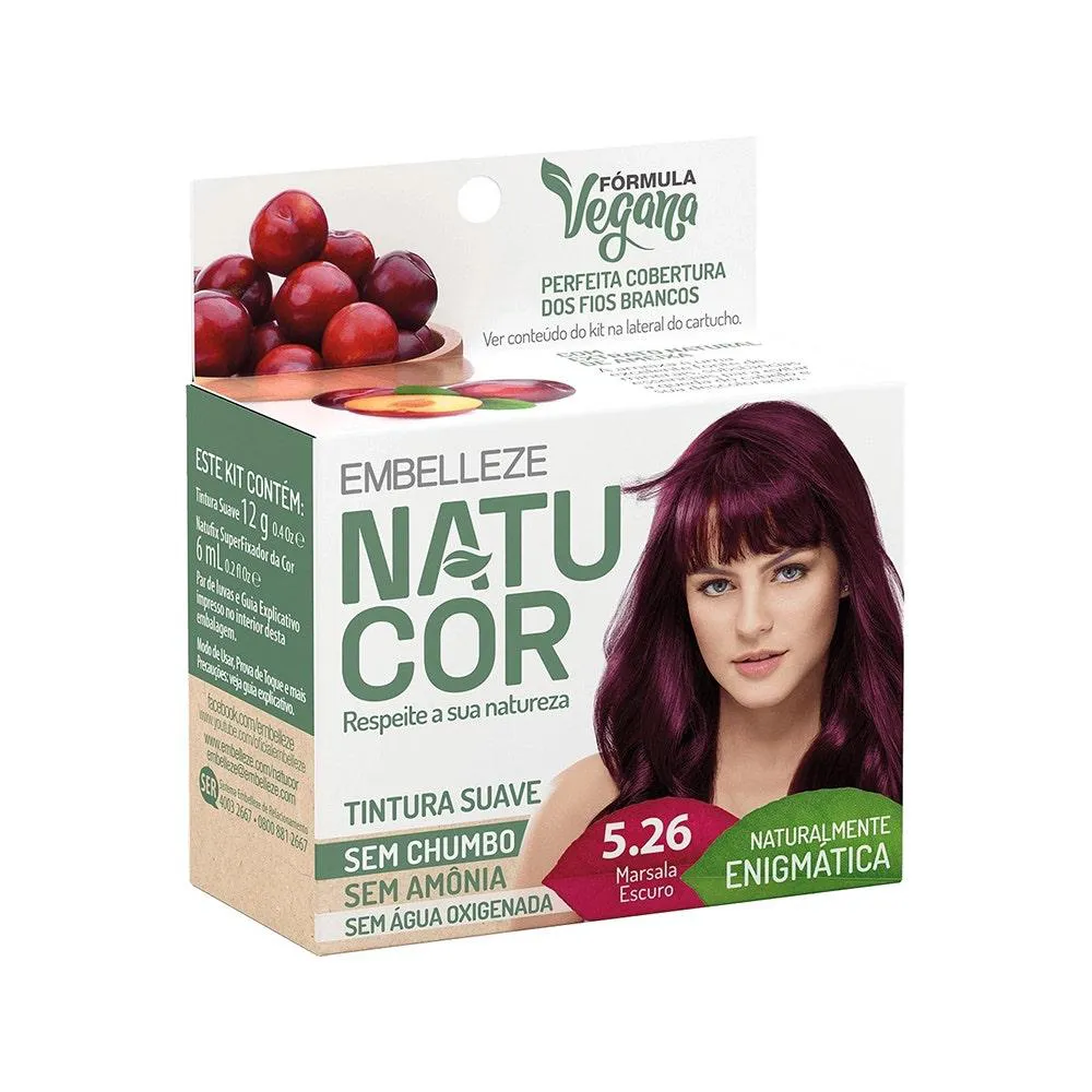 TINTURA NATUCOR IND 5.26 MARSALA ESCURO