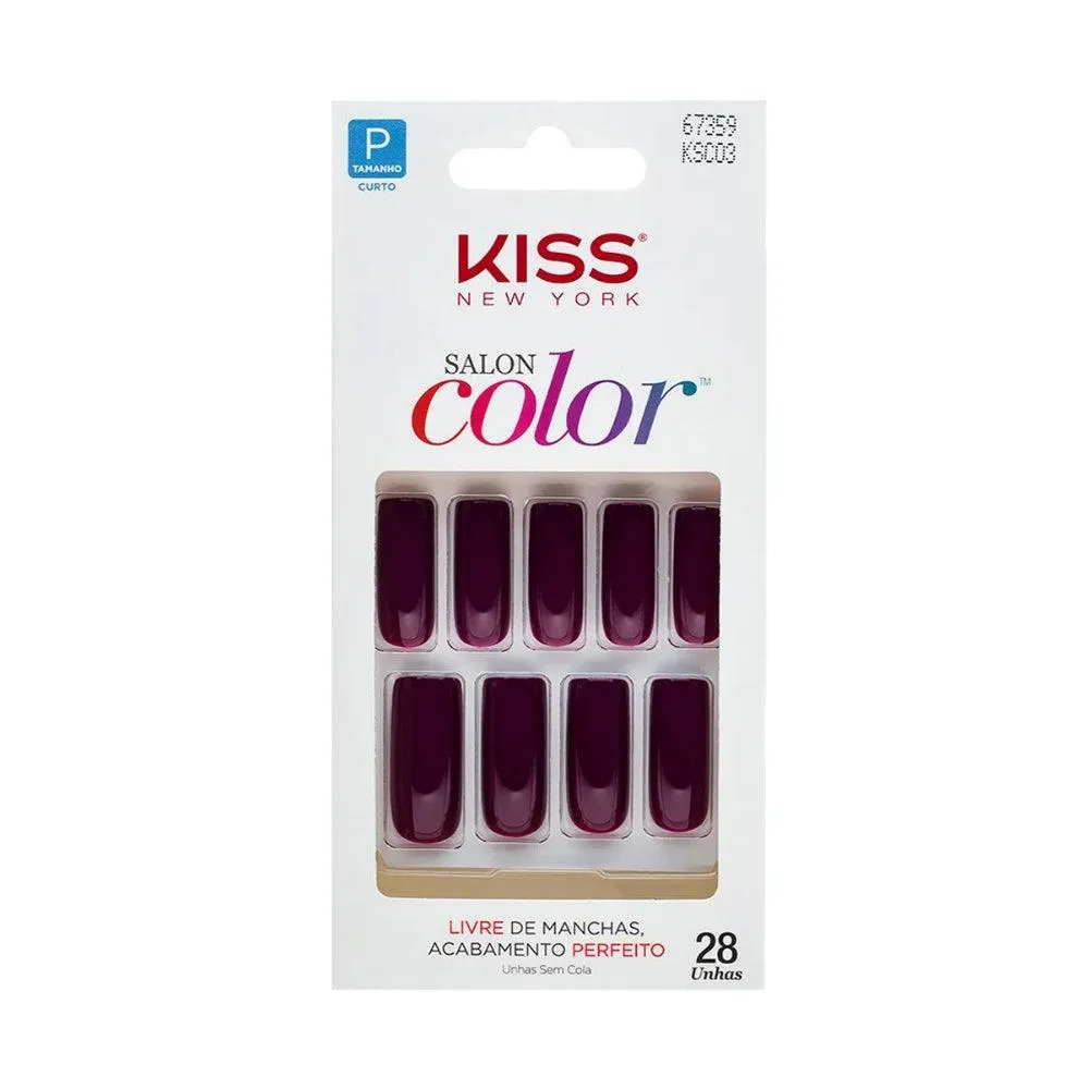 UNHAS POSTIçAS KISS SALON COLOR BONITA
