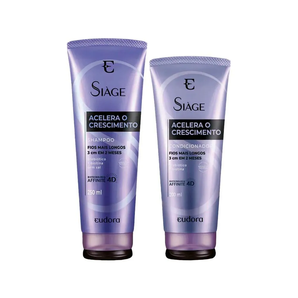 KIT EUDORA SIáGE ACELERA CRESCIMENTO - SHAMPOO E CONDICIONADOR