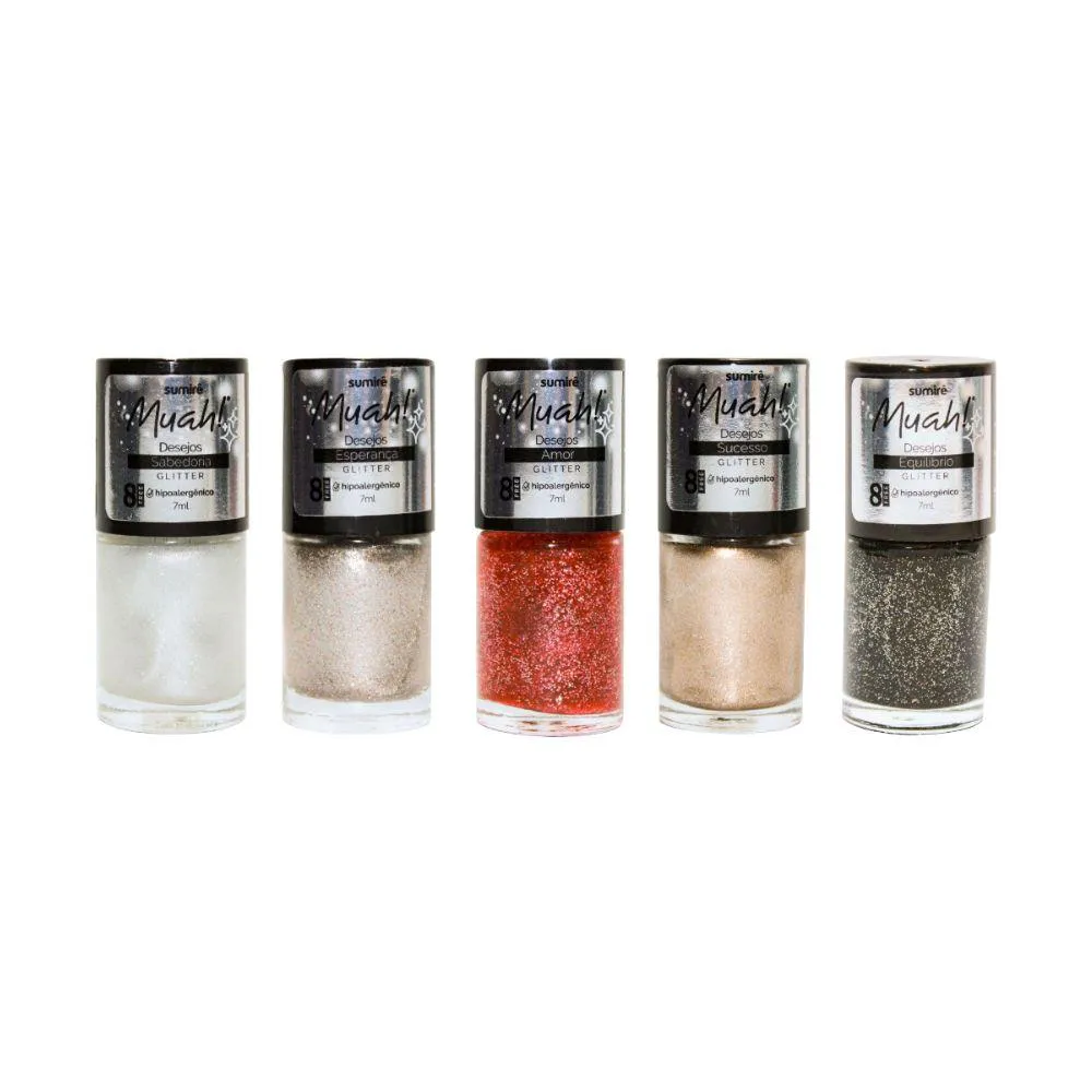KIT ESMALTES SUMIRê MUAH! DESEJOS (5 ITENS)