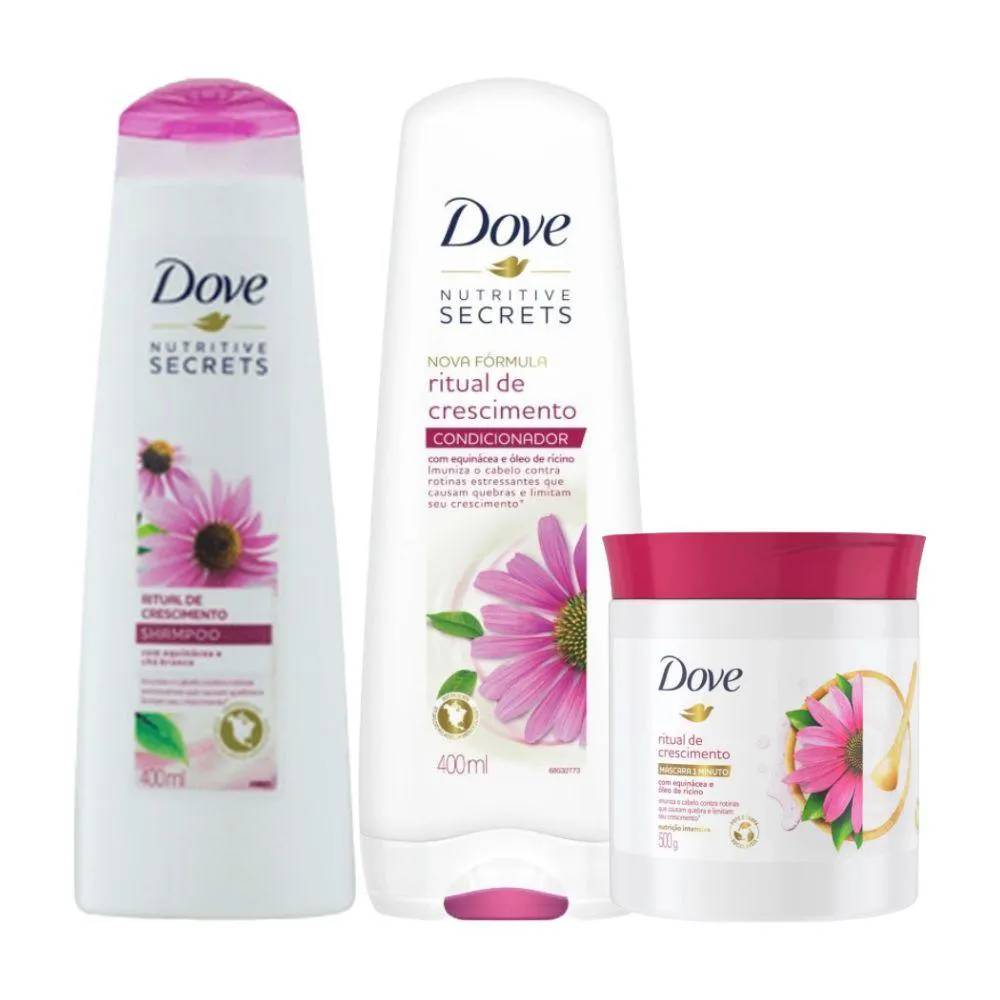 KIT DOVE RITUAL DE CRESCIMENTO (3 PRODUTOS)