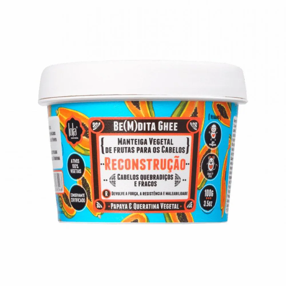 MáSCARA DE HIDRATAçãO BE(M)DITA GHEE RECONSTRUçãO MAMãO 100G