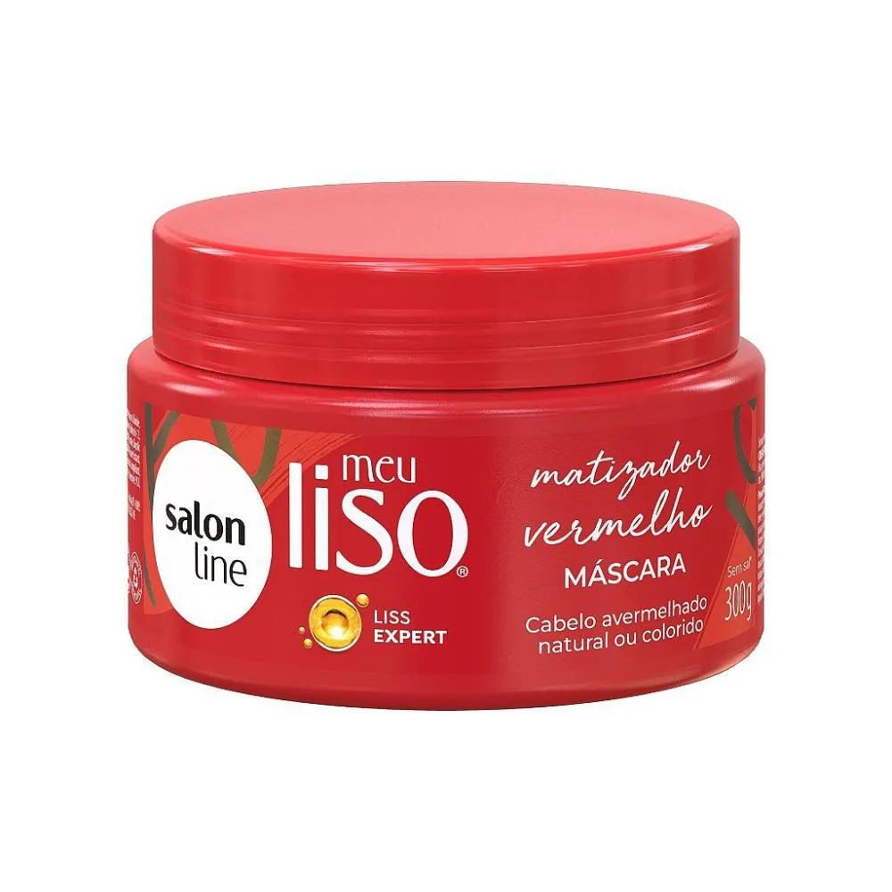 MáSCARA MEU LISO MATIZADOR VERMELHO SALON LINE 300G
