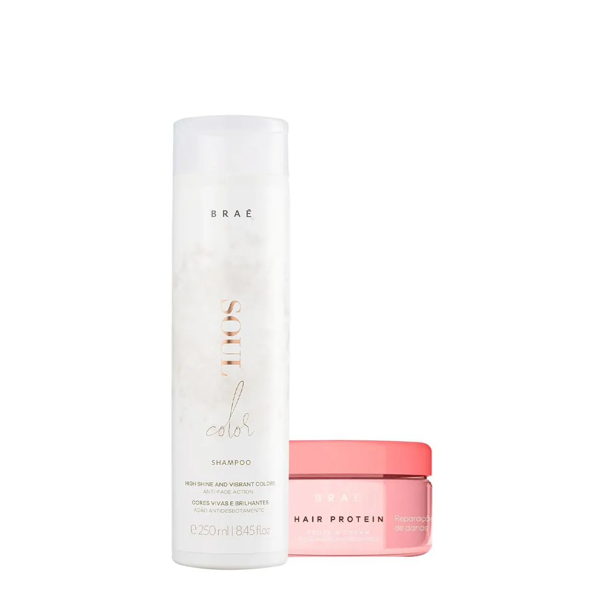 KIT BRAé SOUL COLOR SHAMPOO E HAIR PROTEIN (2 PRODUTOS)