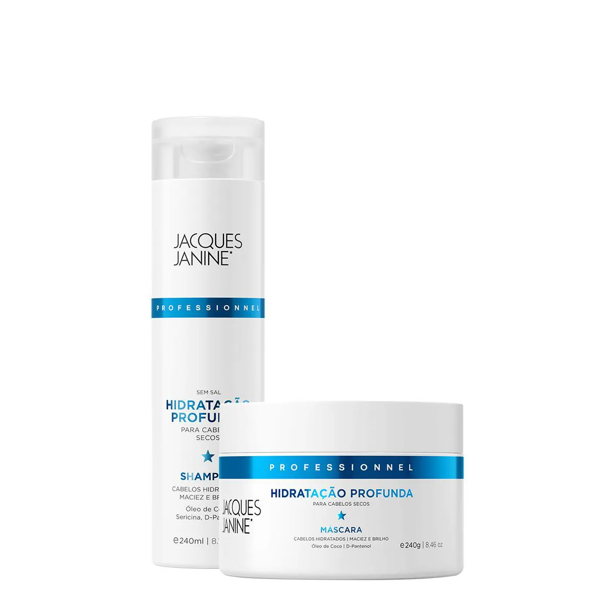 KIT JACQUES JANINE HIDRATAçãO PROFUNDA SHAMPOO E MáSCARA (2 PRODUTOS)