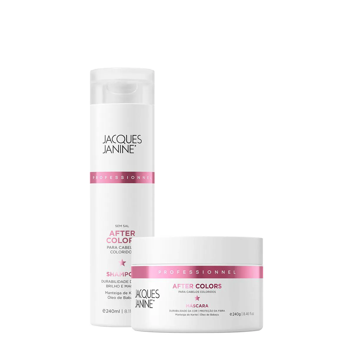 KIT JACQUES JANINE AFTER COLORS SHAMPOO E MáSCARA (2 PRODUTOS)