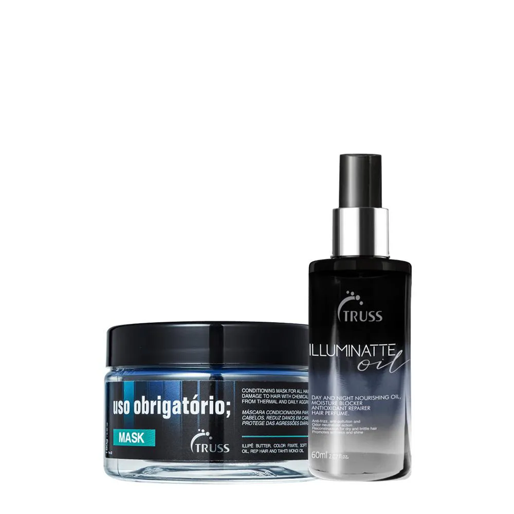 KIT TRUSS ILLUMINATTE OIL E MáSCARA USO OBRIGATóRIO (2 PRODUTOS)