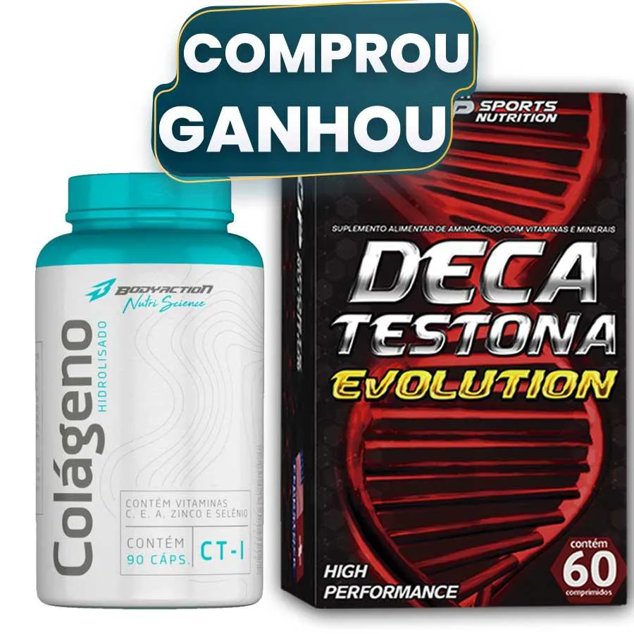COLáGENO HIDROLISADO TIPO 1 COM 90 + DECA TESTONA EVOLUTION