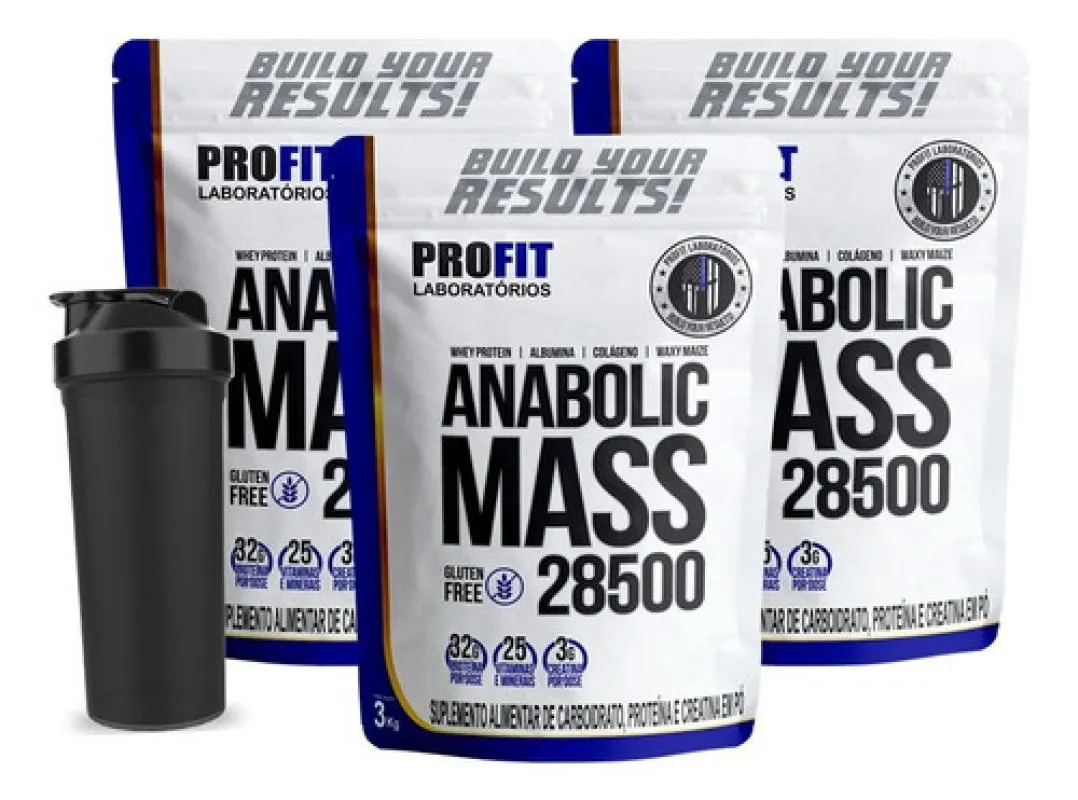 3X HIPERCALóRICO ANABOLIC MASS 28500 3KG SABOR CHOCOLATE