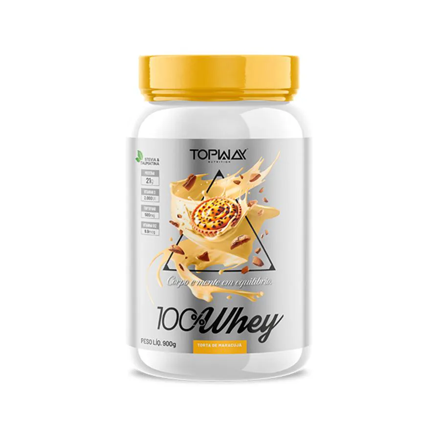WHEY PROTEIN SABOR TORTA DE MARACUJá 900G TOPWAY NUTRITION