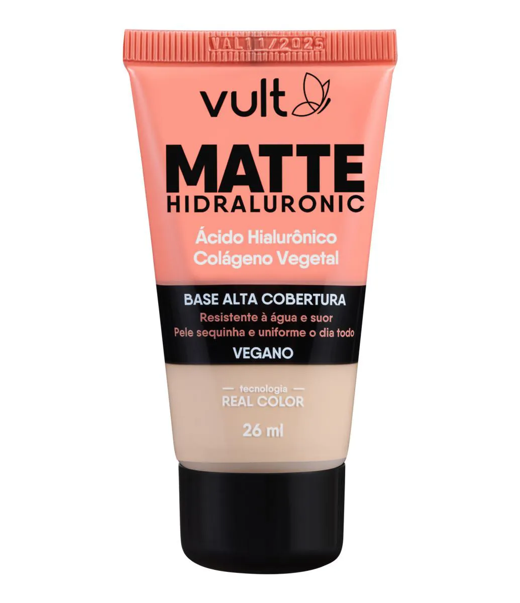 VULT BASE ALTA COBERTURA VEGANO MATTE HIDRALURONIC V120 26ML