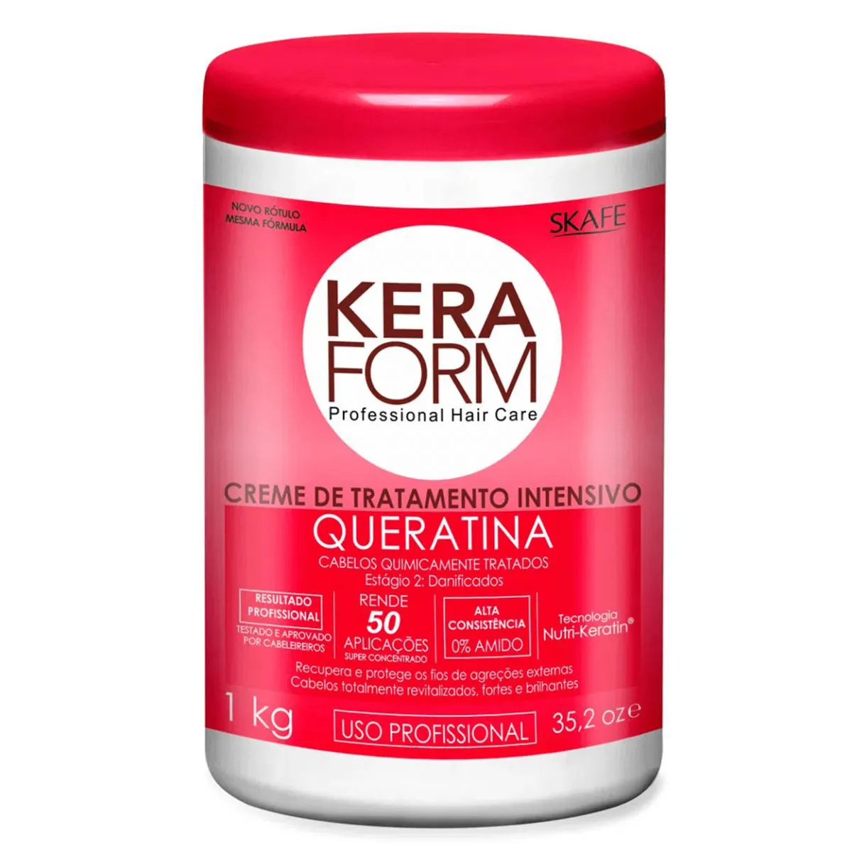 CREME DE TRATAMENTO INTENSIVO KERAFORM 1KG SKAFE Queratina