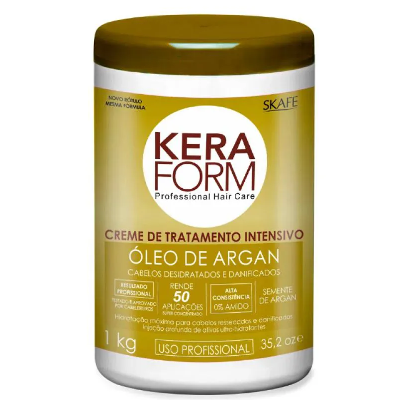 CREME DE TRATAMENTO INTENSIVO KERAFORM 1KG SKAFE Óleo DE Argan