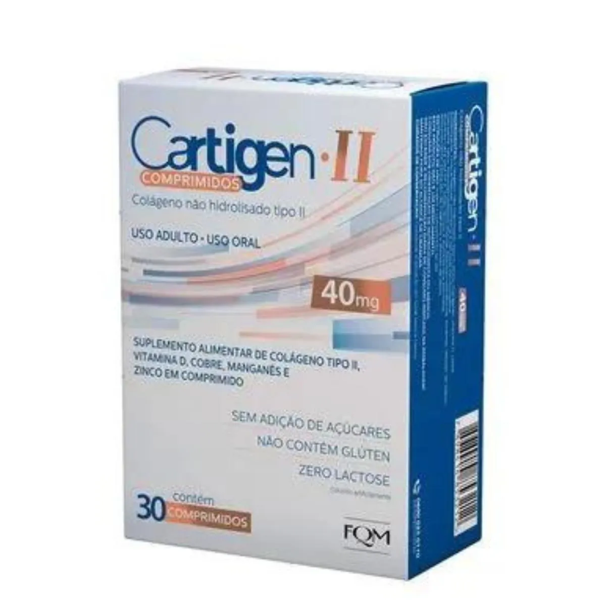 FQM SUPLEMENTO ALIMENTAR CARTIGEN II 40MG CONTéM 30 CPS