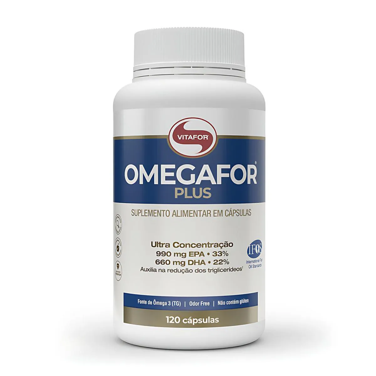 VITAFOR OMEGAFOR PLUS SUPLEMENTO COM EPA 990MG E DHA 660MG 120 CAPS