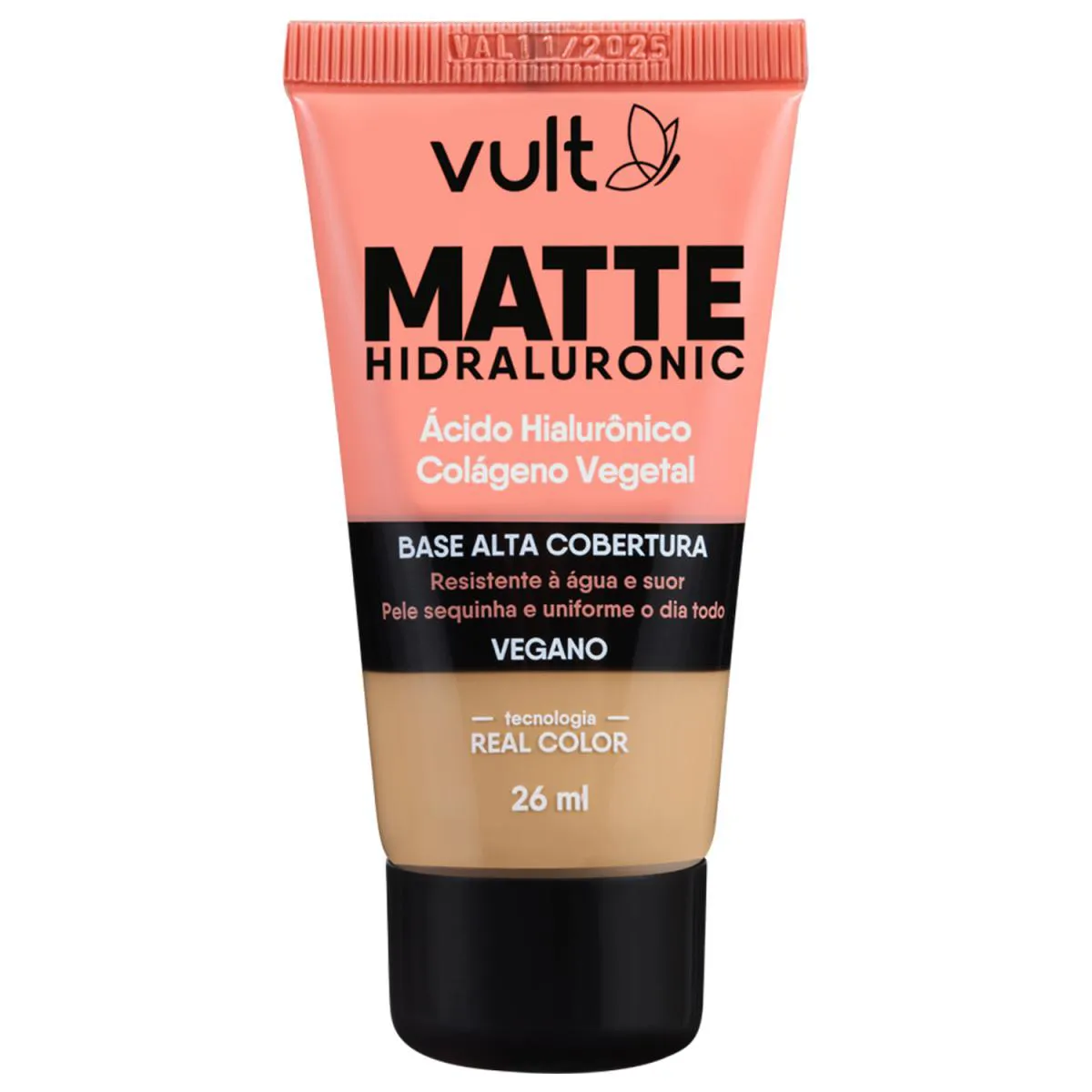 VULT BASE ALTA COBERTURA VEGANO MATTE HIDRALURONIC V180 26ML