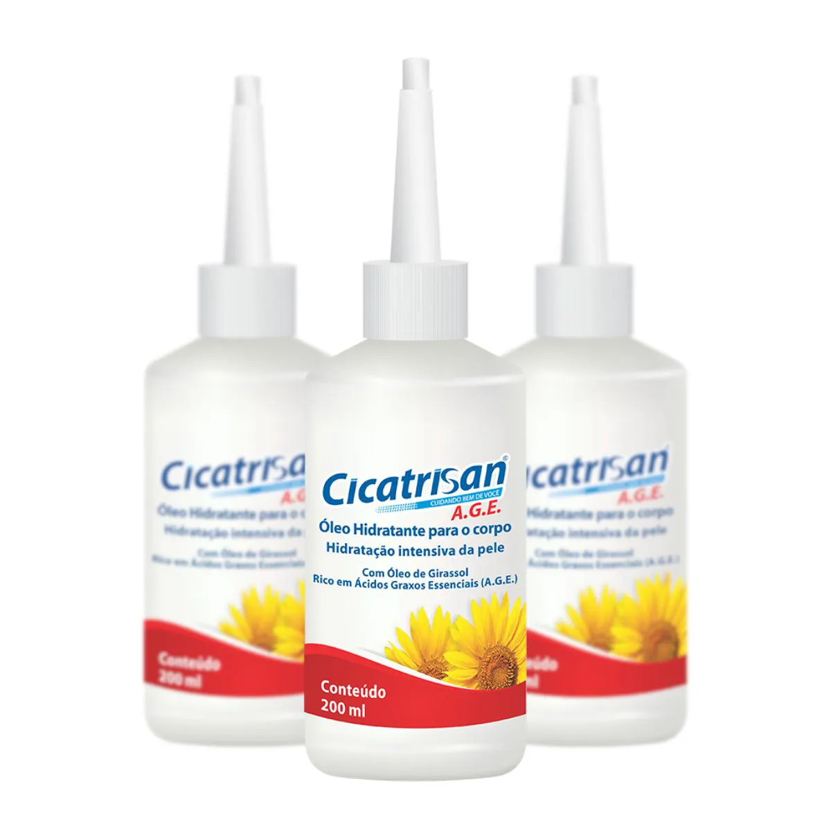 ÓLEO DE GIRASSOL CICATRIZAN A.G.E 200ML  2 UNIDADES