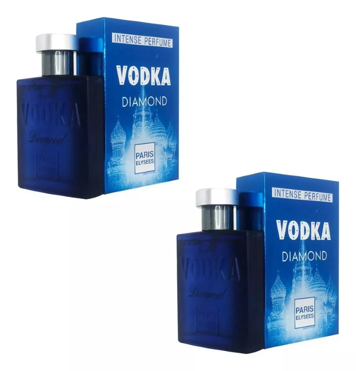 KIT 2 PERFUMES VODKA DIAMOND 100ML MASCULINO PARIS ELYSEES