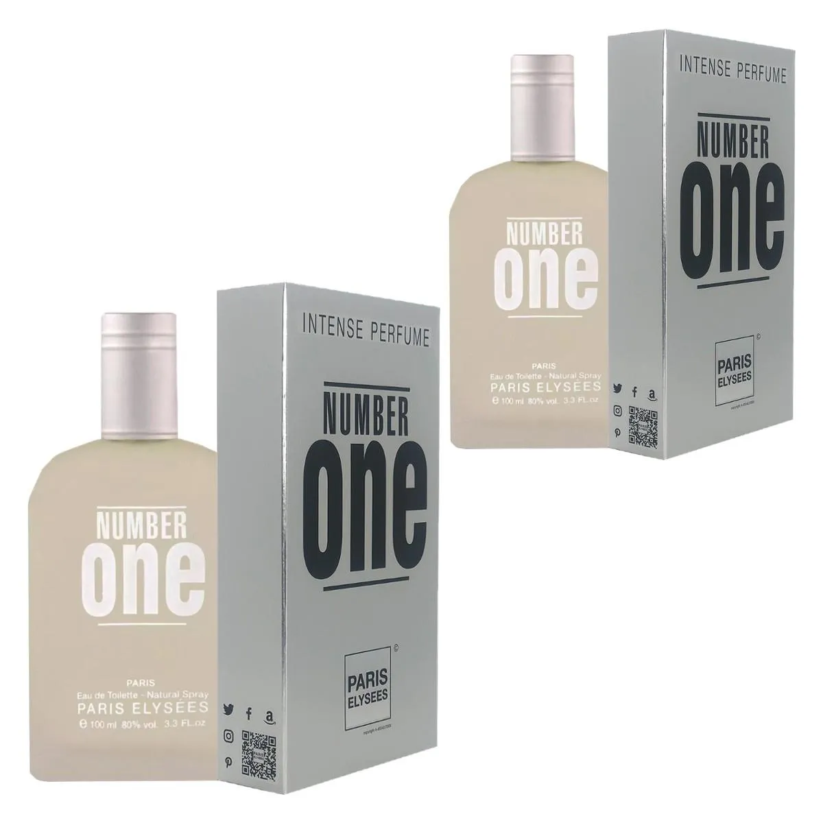 KIT 2 PERFUMES NUMBER ONE 100ML MASCULINO PARIS ELYSEES