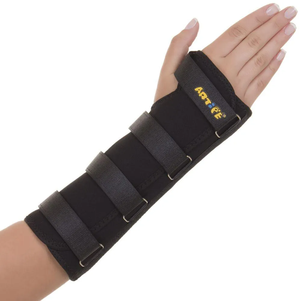 ORTESE AMPLA PUNHO TENDINITE TENOSSINOVITE NEOPRENE TALA PRETO ARTIPé Direito G