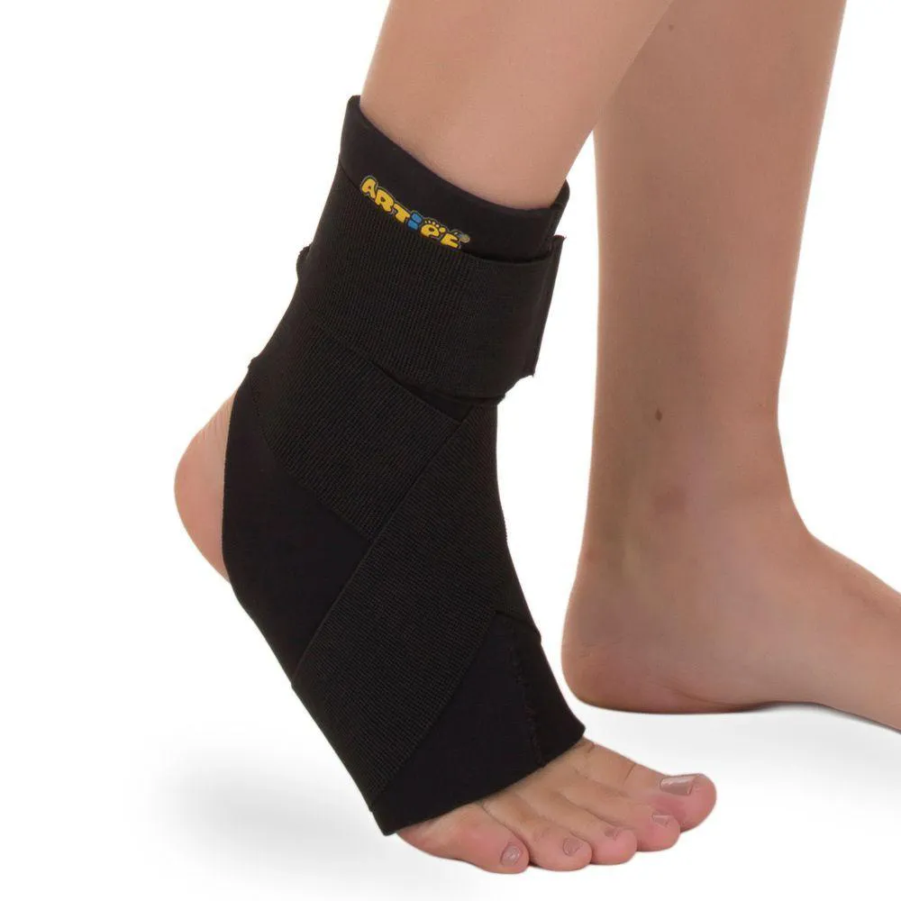 TORNOZELEIRA ORTOPéDICA EM OITO NEOPRENE BILATERAL PRETO ARTIPé G