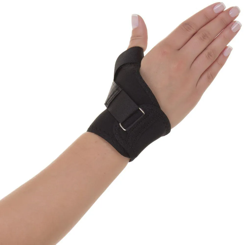 ORTESE CURTA PARA PUNHO NEOPRENE COM TALA PARA POLEGAR PRETO ARTIPé Direito G